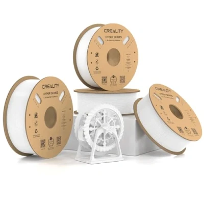 Image of Creality Hyper PETG Filament, White Filament 1.75mm 4KG, 3D Printer Dimensional Accuracy +/ 0.03mm, Printing Materials for Most Printers