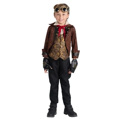 Image of Dress Up America Steampunk Costume for Boys Victorian Steam Punk Set Kids