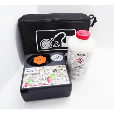 Image of Partsdealers TYRE PUNCTURE REPAIR KIT GENUINE CONTINENTAL PUMP + SEALANT BOTTLE COMPRESSOR INFLATOR MOBILITY in BAG FOR ALL MODELS