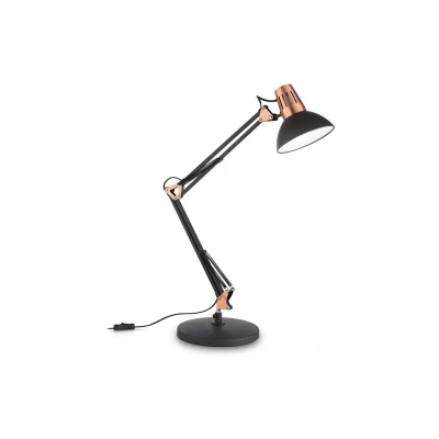 Image of Wally 1 Light Desk Lamp Black, E27
