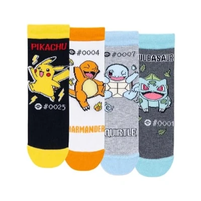 Image of Roy&#039;s Boys Pokémon Socks Pack of 4 Pairs Unisex Kids&#039;