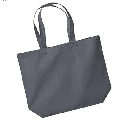 Image of Westford Mill Maxi Tote Shopper Bag Reusable and Sustainable Graphite Grey