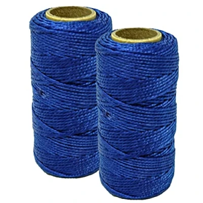 Image of Dapetz ® 2 Pc Blue 70M Builders Building Nylon Brick Line Measuring Masonry Rope String Abrasion and Alkali Resistant Suitable for Groundwork, Gardening etc.