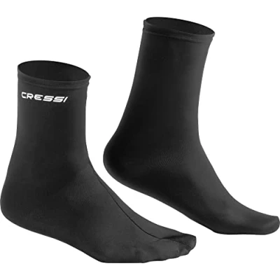 Image of Cressi Unisex Adult Fins Sock Ultra Stretch Socks Black/Black, L/XL