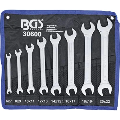 Image of BGS 30600 Double Open End Spanner Set 6 22 mm 8 pcs.