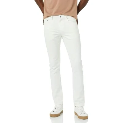 Image of Amazon Essentials Men&#039;s Skinny Fit Stretch Jean, White, 38W / 32L
