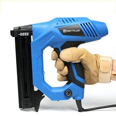 Image of Household Nail Gun &amp; Staple 2in1 Electric Heavy Duty Stapler Nailer Tool, 10 25mm Straight Woodworking Tool 220V Power