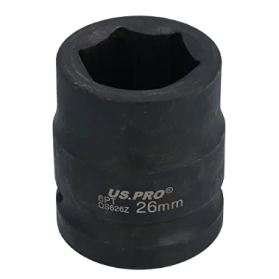 Image of 3/4&quot; Drive 26mm Shallow Metric MM Impact Impacted Socket 6 Sided Single Hex