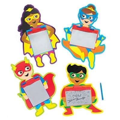 Image of Baker Ross AW709 Star Hero Magic Slates (Pack of 8) Drawing Boards Perfect for Goodie Bags, Halloween Party Favors, Pinata Filler or Birthday Present