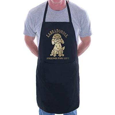 Image of Print4U Labradoodle Dog Lover Gift BBQ Cooking Funny Novelty Apron Black