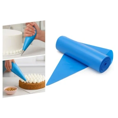 Image of Venuscello® 100 x Savoy Icing Piping Disposable Blue Mash Thick 21&quot; Sticky Bags for Decorating Cookies, Cake, Pastry Ideal Baking Easy to Grip and Comfortable