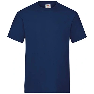 Image of Fruit of the Loom Men&#039;s Valueweight Short Sleeve T Shirt Pack 5, Navy, XX Large