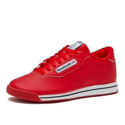 Image of Reebok Women&#039;s Princess Sneaker, Techy Red/White/Black, 5 UK