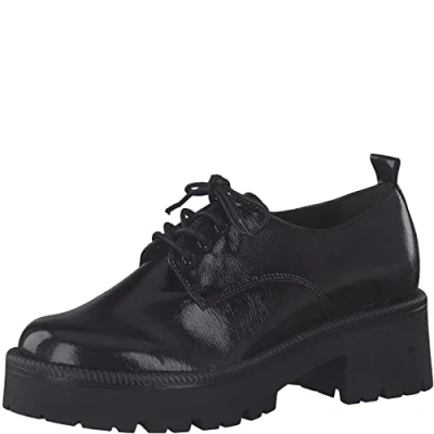 Image of Tamaris 1 23744 29 Women&#039;s Trainers Sneaker, Black (Black Patent), 5 UK