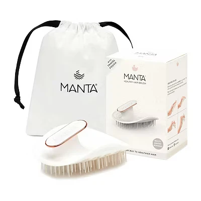 Image of Manta Anti Breakage Hair Brush, Gentle Wet &amp; Dry Detangler Hairbrush for All Types, Soft Scalp Shower Promote Healthy Growth, Hairbrushes Women Men, Burgundy