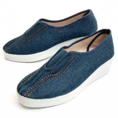 Image of Northome Womens Closed Slipper Inglelast In Blue Textile Size UK 5
