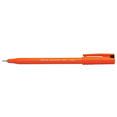 Image of Pentel S570 Ultra Fine Pen Plastic 0.6mm Tip 0.3mm Line Black Ref A [Pack of 12]