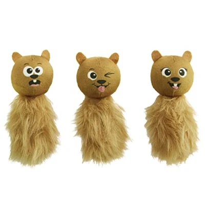 Image of Outward Hound Nina Ottosson Plush Replacement Chipmunk Toys for Snuffle N&#039; Treat Dog Ball Puzzle 3 Pack