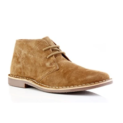 Image of Red Tape Crick Men&#039;s &#039;Gobi&#039; Suede Desert Boots, Formal, Classic, Comfortable and Stylish, Fashionable Addition to Any Outfit, Made with Leather (Black/Brown/Navy/Stone)