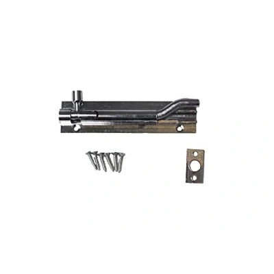 Image of Merriway BH05671 Cranked Swan Neck Surface Slide Door Bolt, 150 mm (6 Inch), Chrome