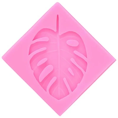 Image of Food Mould Monstera Leaf Shape Silica Gel Mold Creative Chocolate Cookie Baking Multifunction Homemade DIY Craft Cake Decorating Tools for Fondant Sugar Clay Soap