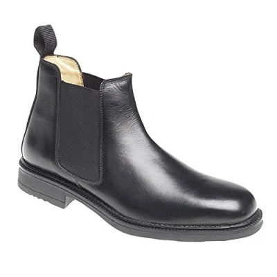 Image of Roamers Chelsea Jodhpur Riding Boots Gusset Mens Leather Black 6 7 8 9 10 11 12[EU 46 UK 12]