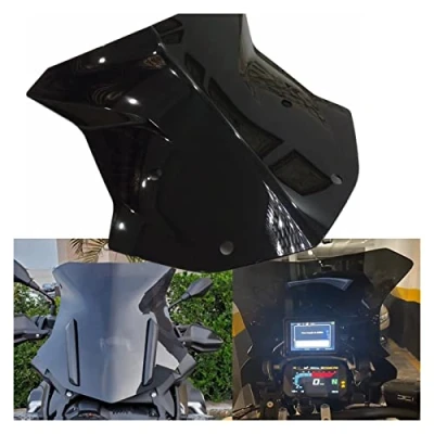 Image of Motorcycle Wind Deflectors WindScreen Windshield Screen Protector For BMW R 1200GS 1250GS LC GS 1200 1250 ADV Adventure (Color : Black)