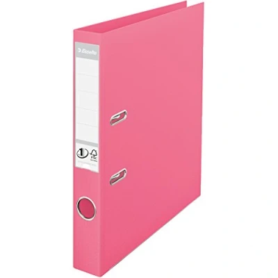 Image of Esselte, Solea, A4, Lever Arch File, 50 mm Spine, 350 Sheets Capacity, PP, Plastic Cover, File Folder, 231042, Solea Red