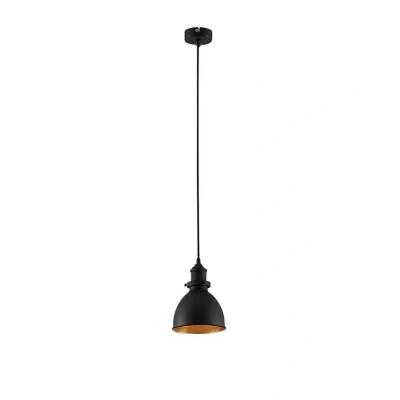 Image of Lindby Pendant light Jasminka black gold, 1 bulb