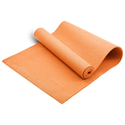 Image of Lions Classic Pro Yoga Mat PVC Eco Friendly Non Slip Fitness Exercise with Carrying Strap Workout for Yoga, Pilates and Gymnastics (Orange, 6mm)