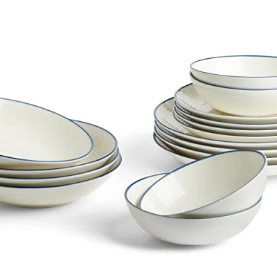 Image of Royal Doulton Exclusively for Gordon Ramsay Maze 16P Set Denim Line, Blue