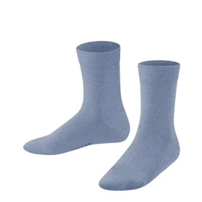 Image of FALKE Unisex Kids Family K SO Sustainable Cotton Plain 1 Pair Socks, Blue (Light Jeans 6662) new eco friendly, 3 5