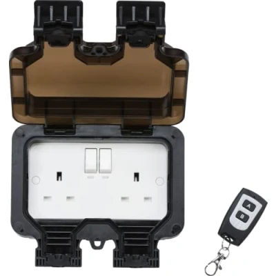 Image of KnightsBridge Remote Controlled IP66 13A 2G outdoor Socket