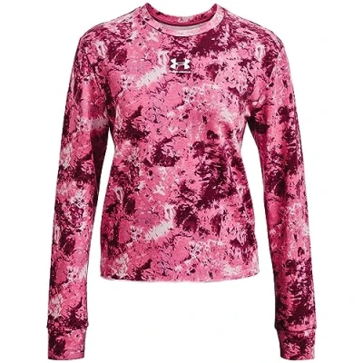 Image of Under Armour Womens Rival Terry Crew Sweater Pink M