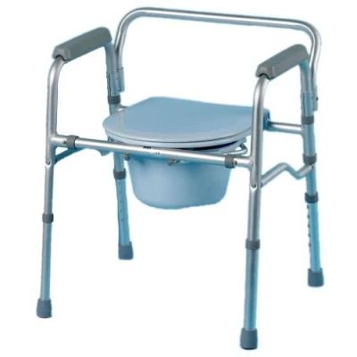 Image of HOMECRAFT Folding Commode Chair and Toilet Surround, Lightweight Portable, Chair, Support For Elderly Disabled