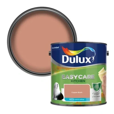 Image of Dulux Easycare Kitchen Matt Emulsion Paint Copper Blush 2.5L