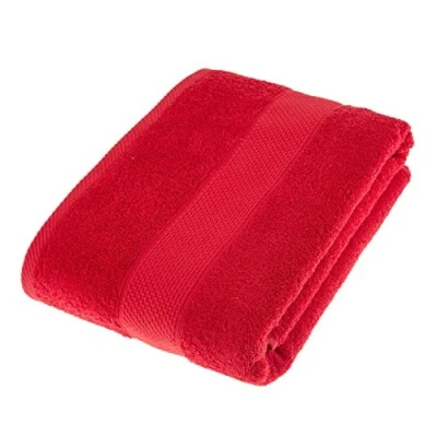 Image of HOMESCAPES Red Turkish Cotton Bath Sheet Super Soft Thick &amp; Absorbent 500 GSM Towel Heavy Weight for everyday Luxury