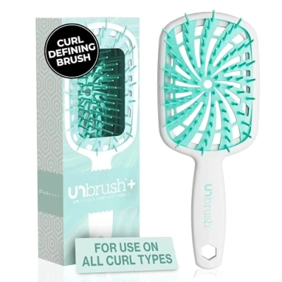 Image of FHI Heat New UNbrush!! UNbrush Plus Detangler Brush for Gentle and Effective Detangling on Wet or Dry Fragile Hair Types — 84 UltraFlex Bristles, Ultra Light, Anti Static, Vented