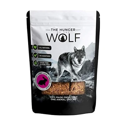 Image of the Hunger of Wolf Meat Snack For Dogs All Adult Breeds, 100% Fresh Rabbit Meat, 0.2 kg