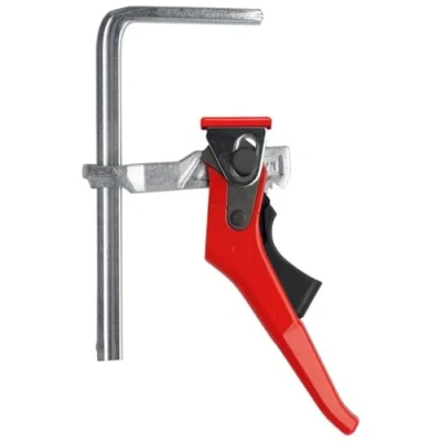 Image of BESSEY GTR16S6H Steel Ratchet Table Clamp with 6 5/16 Capacity x 2 Throat Depth and 250kg Clamping Force Red/Silver