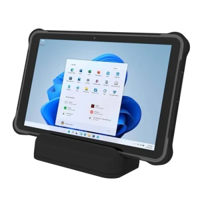 Image of RUGPDA 10.1 inch Windows 11 Pro Rugged Tablet,Industrial Tablet PC with 1D/2D Scanner and Docking Station (RAM/ROM 8GB+256GB)