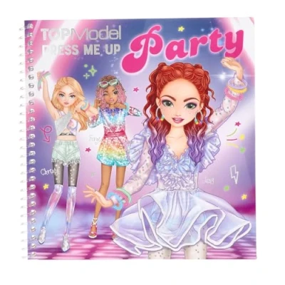 Image of Depesche 13438 TOPModel Dress Book with 24 Illustrated Background Pages to Design Yourself, Includes 11 Sticker Sheets, Multicoloured