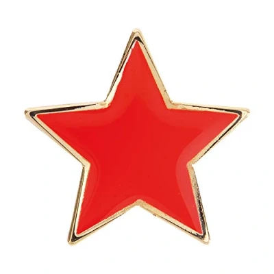 Image of Emblems Gifts Coloured Star Badge ideal for schools (Red)