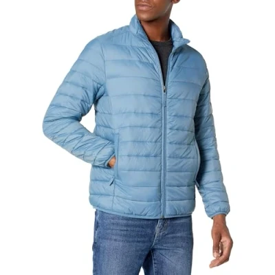 Image of Amazon Essentials Men&#039;s Packable Lightweight Water Resistant Puffer Jacket (Available in Big &amp; Tall), Light Blue, XL