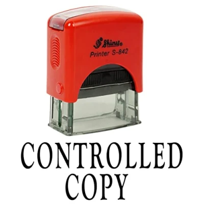 Image of Printtoo Controlled Copy Self Inking Rubber Stamp Office Stationery Custom Shiny