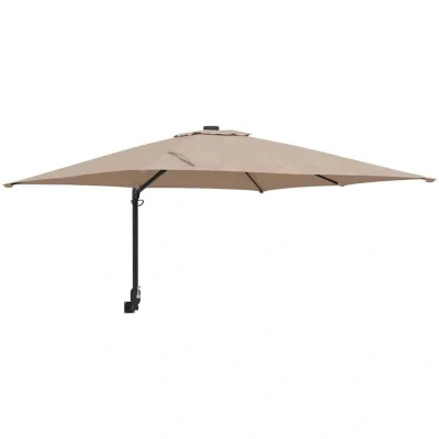 Image of vidaXL Patio Umbrella Taupe Polyester Large Foldable