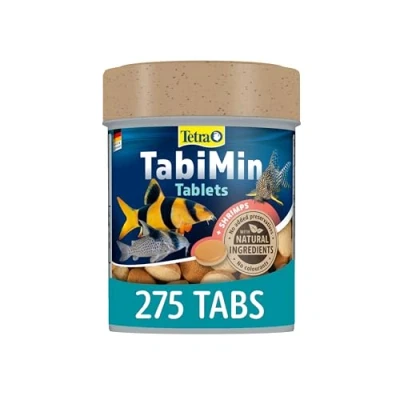 Image of Tetra Tabimin Fish Food, Complete Food with Shrimps for All Bottom Feeding Fish, 275 Tablets