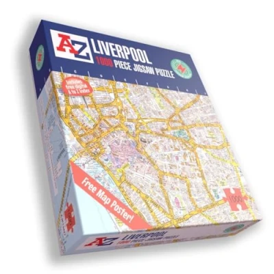 Image of A to Z Map of Liverpool jigsaw Puzzle For Adults 1000 Piece Gift Puzzles,
