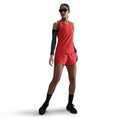 Image of Nike Performance Singlet Top, Women&#039;s, Size: Large, Light crimson/black