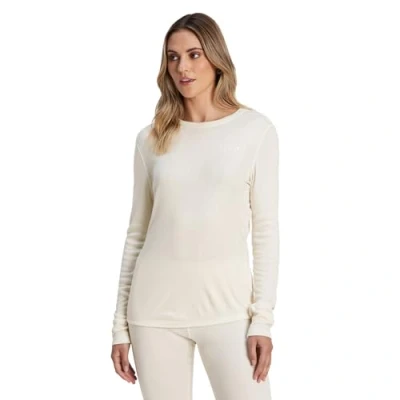 Image of TOG24 Meru Womens Cashmere Touch Base Layer Crew Neck Off White Size 8 UK